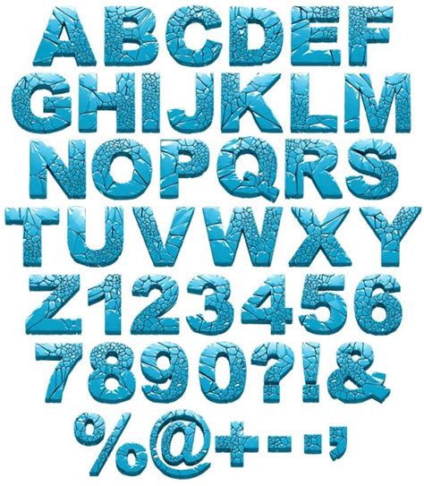 Hulk Icecrack Font Frozen OpenType Alphabet Handmadefont