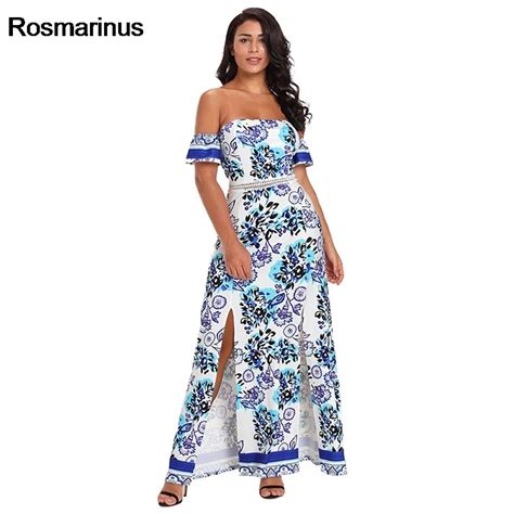 Rosmarinus Sexy Dress Club Wear Women Summer Strapless Off Shoulder
