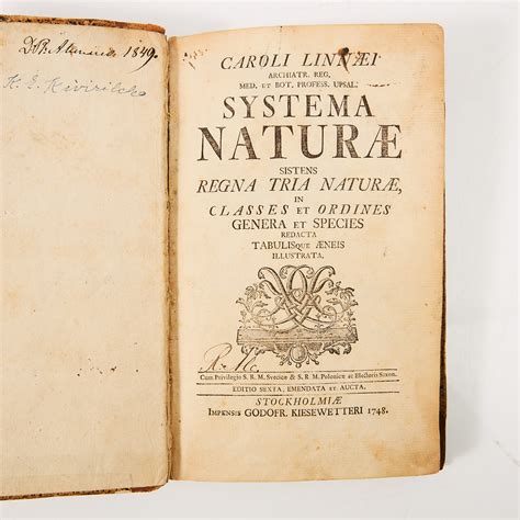 Billeder Til Linnaeus Systema Naturae Auctionet