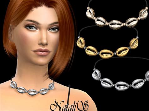 The Sims Resource Cowrie Shells Necklace By Natalis • Sims 4 Downloads