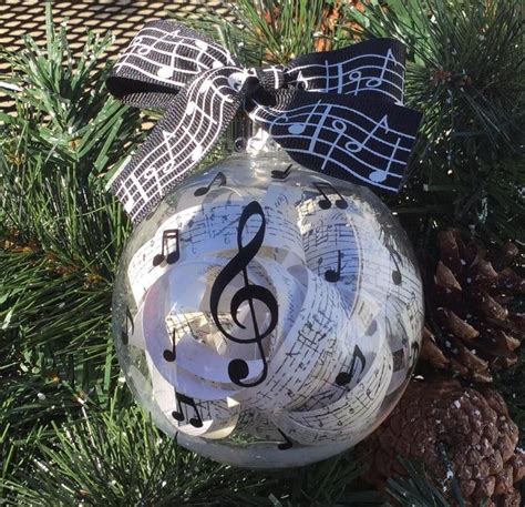 Personalized Music Themed Ornament Glass Music Themed Christmas Ball