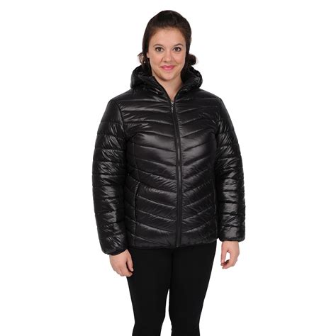 Shop Excelled Womens Plus Size Packable Puffer Jacket With Attached