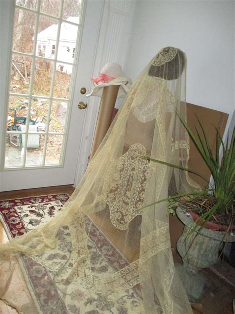 Antique Normandy Mixed Lace Long Veil Antique Weddings With Images
