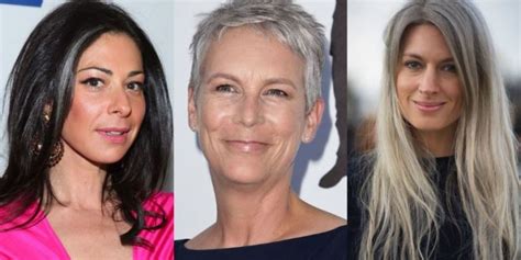 Celebrities With Gray Hair Famous Women With Gray Hair