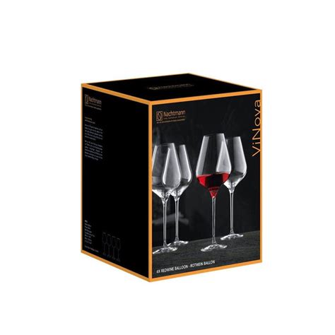 nachtmann vinova red wine balloon glasses 840ml set of 4 modern quests