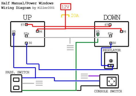 Schematic 5 Pin Power Window Switch Wiring Diagram