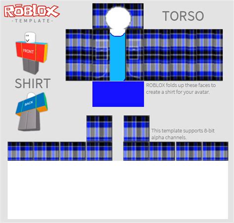 Roblox Dark Blue Shirt Template