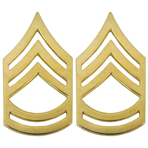 e7 sergeant first class army rank gold pins pair bradley s surplus