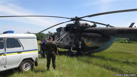 Ukraine Army Helicopter Shot Down Near Sloviansk 12 Dead Bbc News