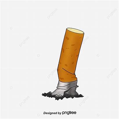 Cigarette Butts Twist Cartoon Rokok Clipart Puntung