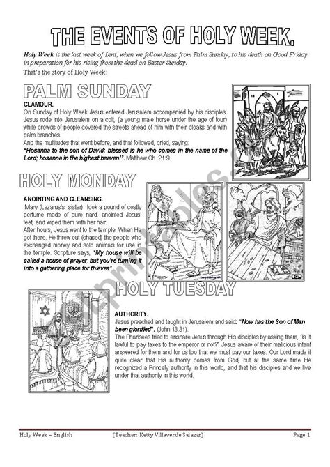 Holy Week Free Printables