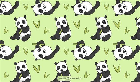 Cute Panda Bear Pattern Design Vector Download