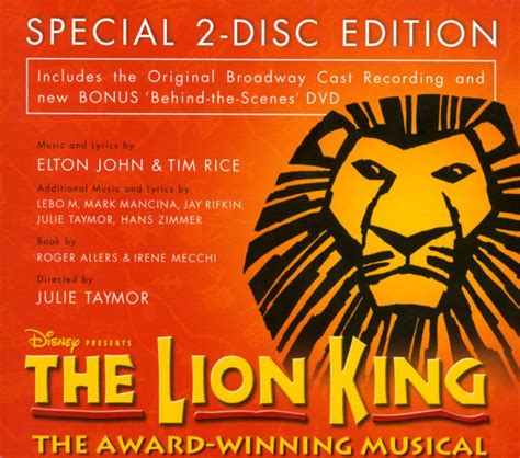 Best Buy The Lion King Original Broadway Cast Cd And Dvd