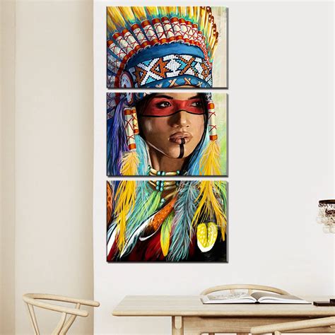 Vintage Home Native American Indian Feather Abstract Poster Art Print