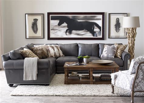 This will make the space feel a little smaller. Lynx Faux Fur Pillow | Leather couches living room, Living ...