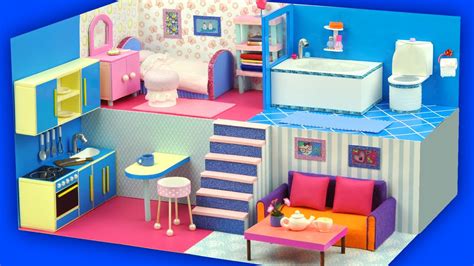 Unlike closed dollhouses that need to be intricately decorated on the insides, this dollhouse is unbelievably easy to modify, provided you have diversity in accessory choices. DIY Miniature cardboard Dollhouse and furniture (with ...