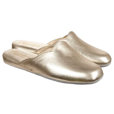 Leather Slippers With Heel For Women