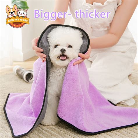Dog Towel Thicken Super Absorbent Pet Bath Towel Microfiber Dog Drying