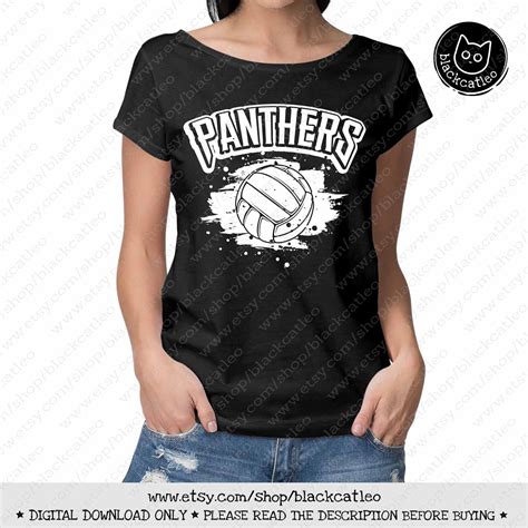 Panthers Volleyball Svg Grunge Panthers T Shirt Design Png Etsy