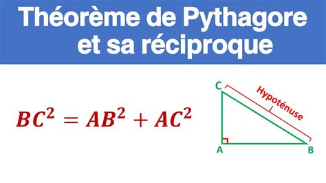 Cours Théorème De Pythagore Et Sa Réciproque 3ème Année Collège