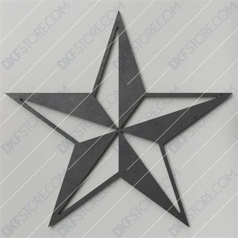 Nautical Star Free Dxf File Nautical Star Nautical Cnc