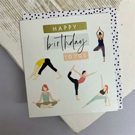Happy Birthday To You Yoga Greetings Card By Nest