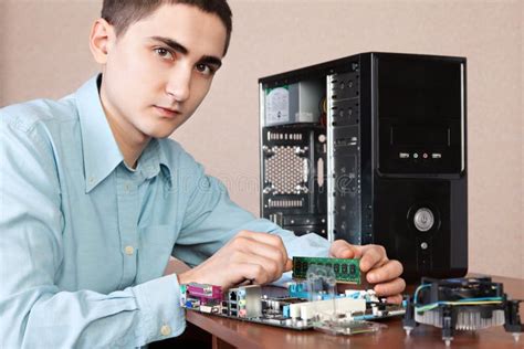 Young Computer Engineer Stock Photo Image Of Disk Human 29458104