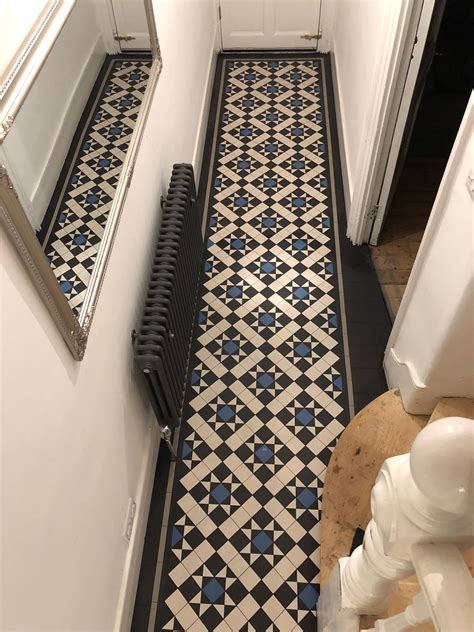 Victorian Floor Tile Black Step Tread Peel And Stick Floor Tile
