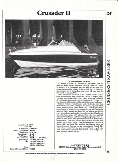 1977 Penn Yan 24 And Crusader Ii 2 Page Double Boats Ads Boat Specs And Photos