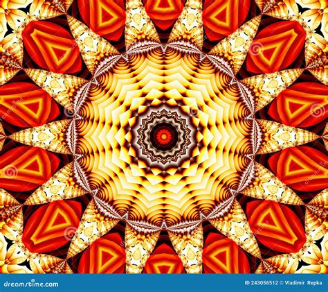Luxury Colorful Kaleidoscope And Mandala Stock Illustration