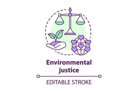 Environmental Justice Concept Icon Environmental Justice Icon Line