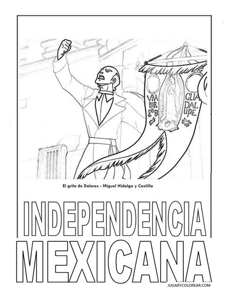 dibujos para colorear día de la Independencia México Jugar y Colorear
