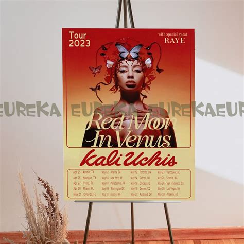 Kali Uchis Red Moon In Venus Tour Poster Etsy Ireland