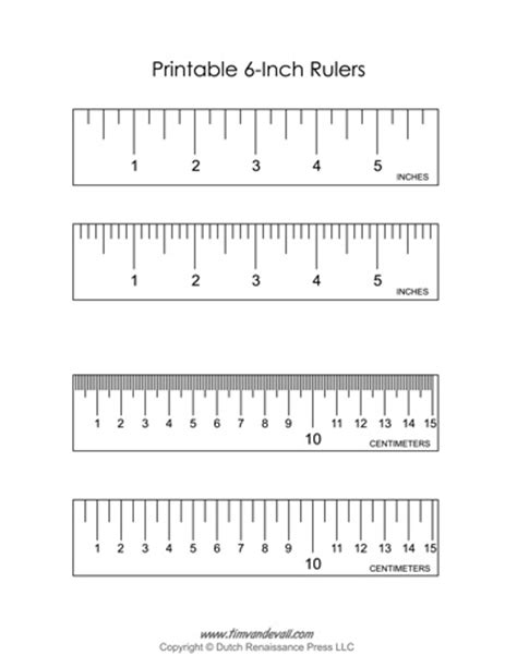 Printable 6 Inch Ruler Tims Printables