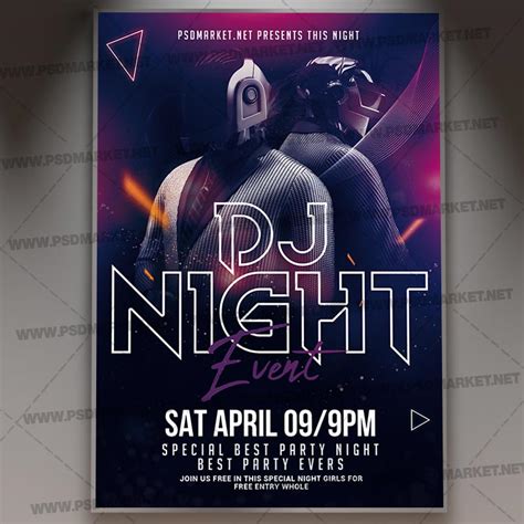 Download Dj Night Event Template Flyer Psd Psdmarket