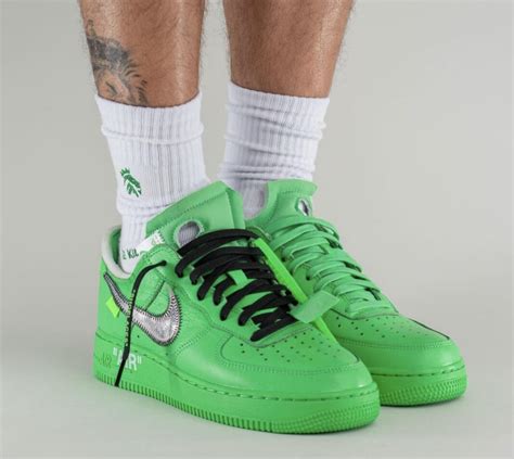 Off White X Nike Air Force 1 Low Green Dx1419 300 Release Date Sbd