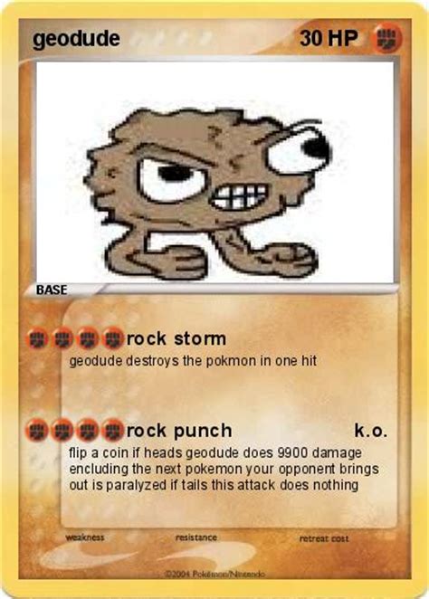Pokémon Geodude 4 4 Rock Storm My Pokemon Card