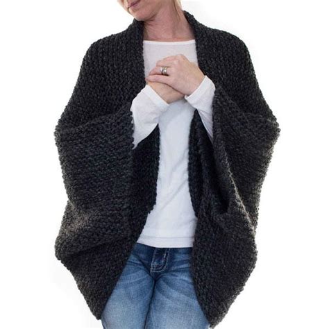 A simple switch of the stitch creates the squares. Meditation Cocoon Knitting Pattern | AllFreeKnitting.com