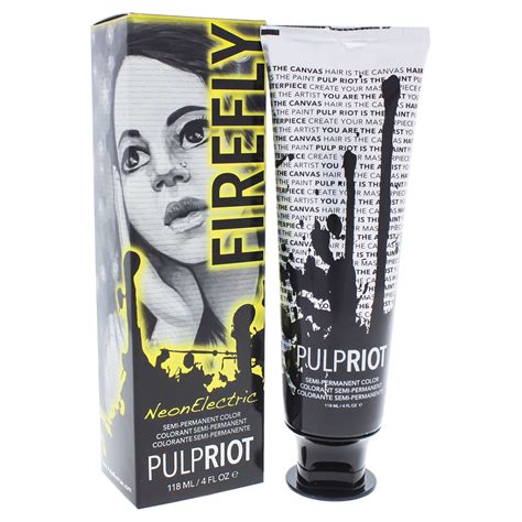pulp riot semi permanent color neon electric firefly neon yellow 4 oz hair color walmart