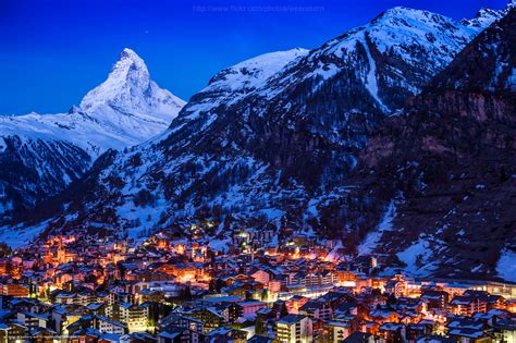 Download Wallpaper Zermatt Switzerland City Night Desktop By Alexah