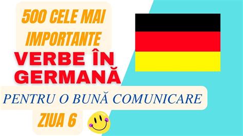 🇩🇪ÎnvaȚĂ 500 Cele Mai Importante Verbe în Limba GermanĂ în 10 Zile