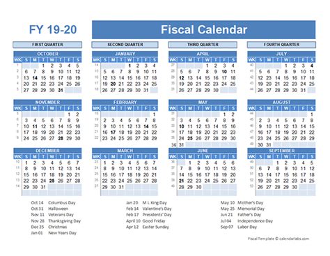 Fiscal Planner Template 2019 Free Printable Templates