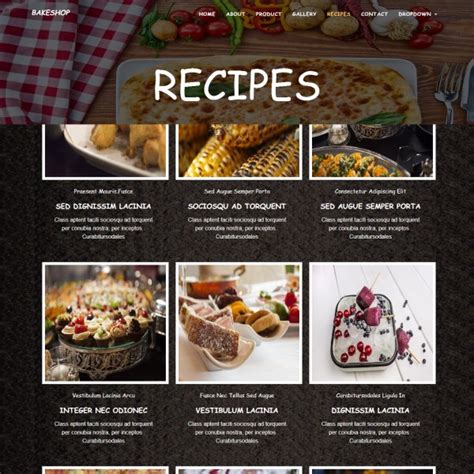 Recipe Cooking Free Bootstrap Theme