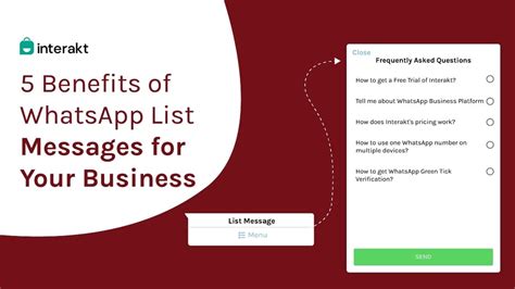 5 Benefits Of Whatsapp List Messages For Your Business Interakt