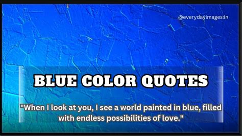 54 Best Blue Color Quotes Captions And Sayings Everyday Images