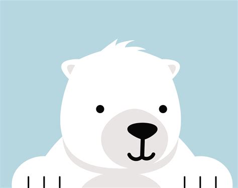 Cute Polar Bear Cartoon Vector Vector Art At Vecteezy