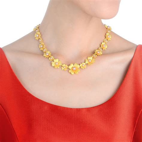 Chinese Wedding Collection Floral 9999 Gold Necklace Chow Sang
