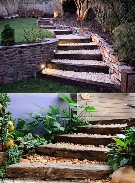 These top 50 best deck stair ideas not only make sure you never miss a step, but keep you moving in enviable ease and superior taste. Awesome DIY Ideas to Make Garden Stairs and Steps