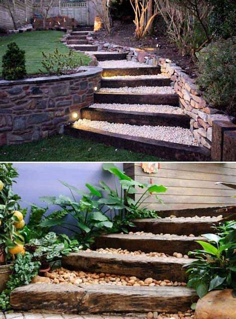 5 diy metal stair railing examples best diy outdoor stair railing Awesome DIY Ideas to Make Garden Stairs and Steps