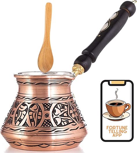 Amazon Com Erbulus 12 Oz Copper Turkish Greek Arabic Coffee Pot With